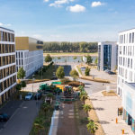 Baustelle Kanalbau von oben Schell-Hoeniger Monheim