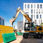 Bagger an Kanalbaustelle Schell-Hoeniger 