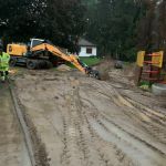 Kanalbau Solingen Bagger